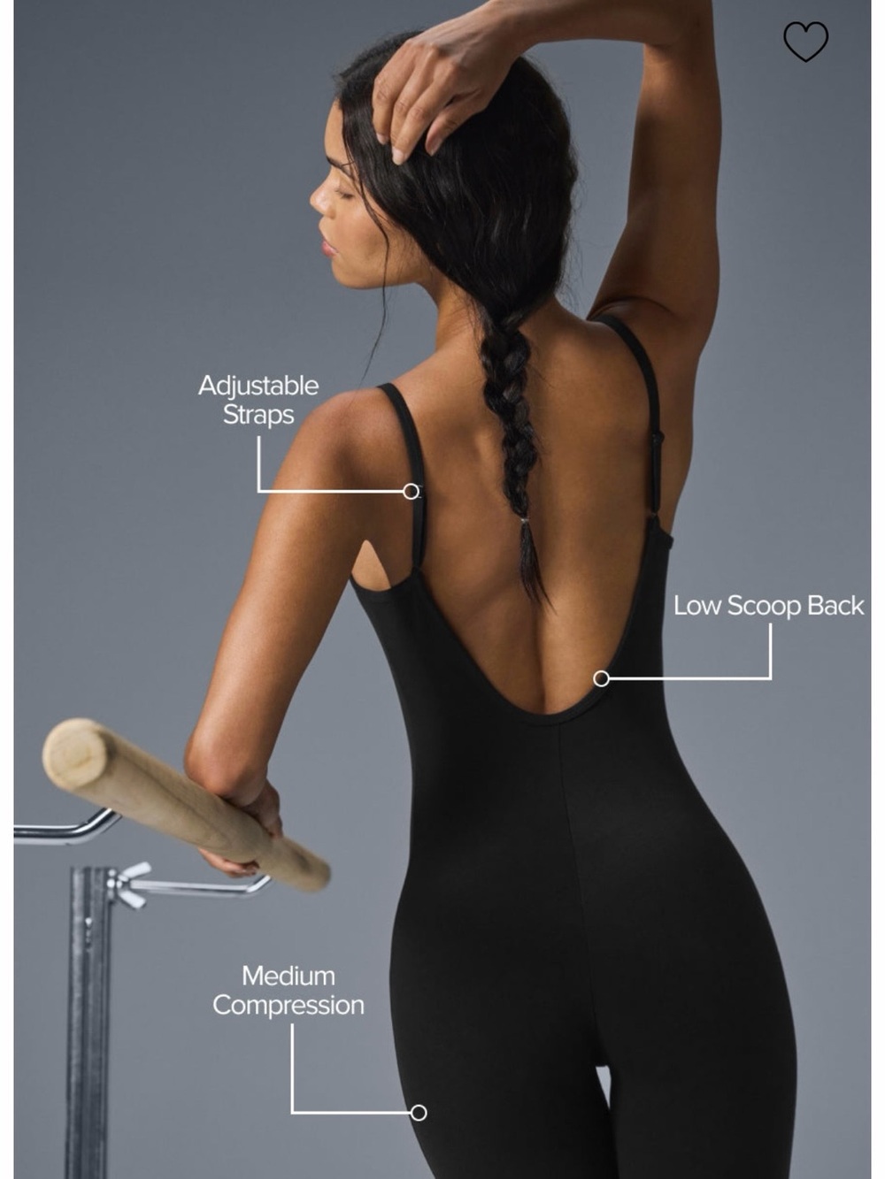 Women’s Black Low Scoop Back Bodysuit - Brand